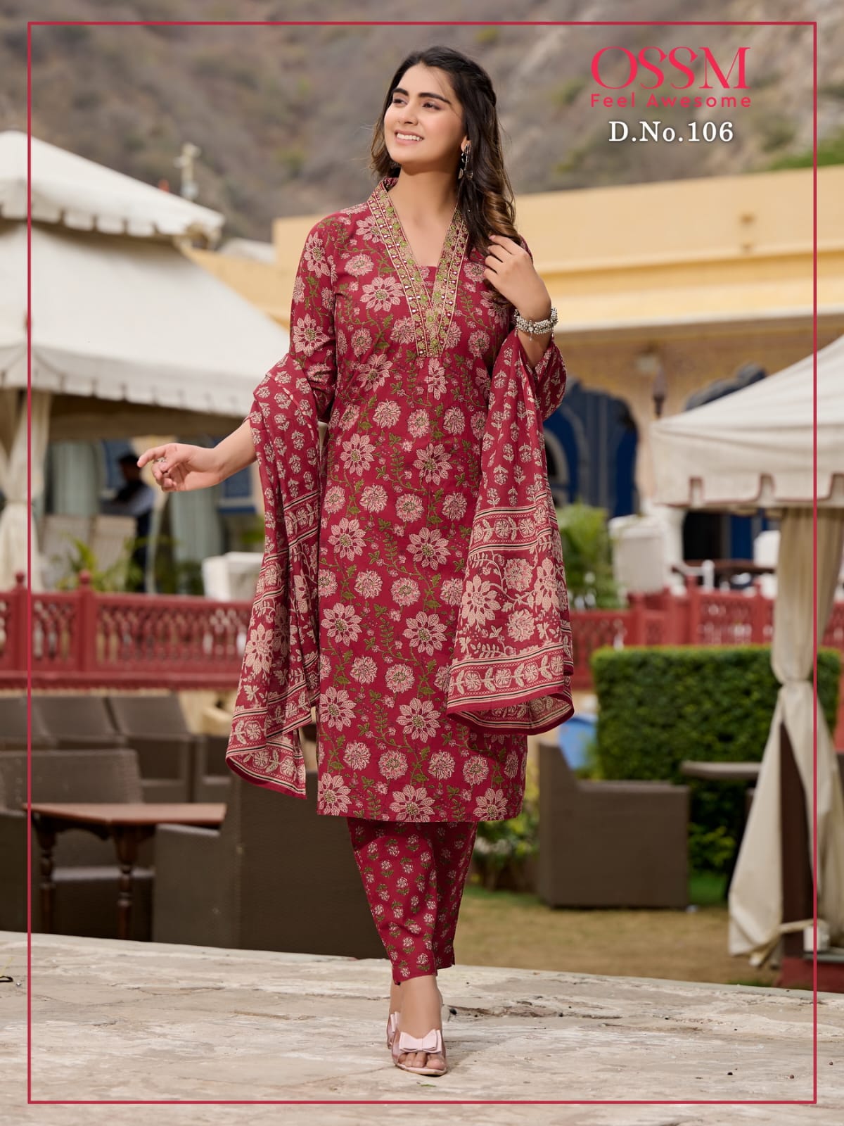 Malhar By Ossm Printed Cotton Designer Kurti With Bottom Dupatta Wholesale  Shop In Surat